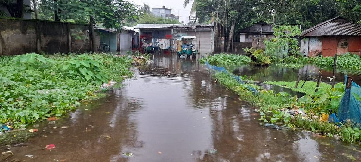 নোয়াখালীতে টানা বৃষ্টিতে জলমগ্ন হয়েছে জেলা শহর মাইজদীর অনেক বাড়িঘর ও সড়ক। আজ দুপুরে সার্কিট হাউজ সংলগ্ন লক্ষ্মীনারায়ণপুর এলাকায়